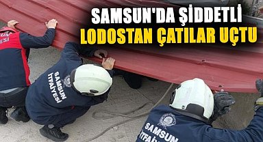 Samsun'da faciadan dönüldü! Çatılar uçtu