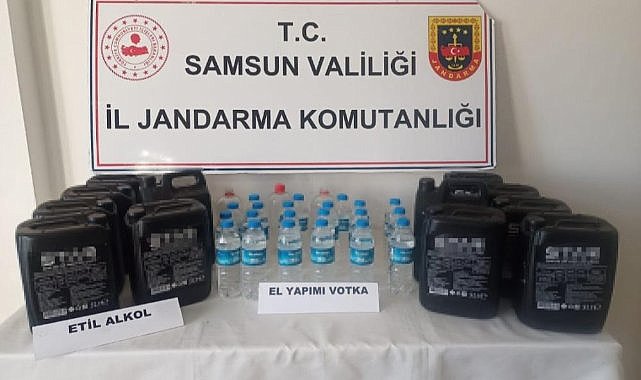 Samsun'da kaçak alkole darbe