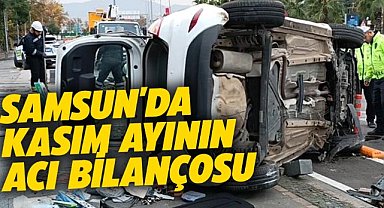 Samsun'da kasımda trafik kazalarında 2 kişi öldü, 507 kişi yaralandı