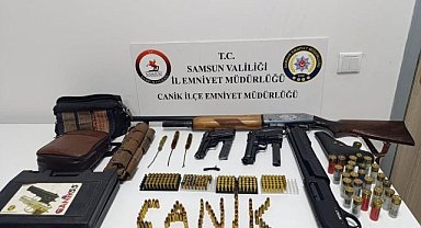 Samsun’da silah ve mühimmat ele geçirildi