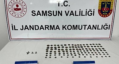 Samsun'da tarihi eser operasyonu! 113 adet sikke ele geçirildi