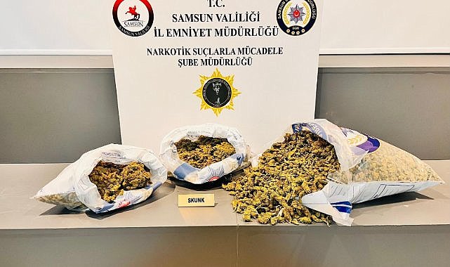 Samsun'da zehir tacirlerine darbe! 5 kilo 700 gram skunk ele geçirildi