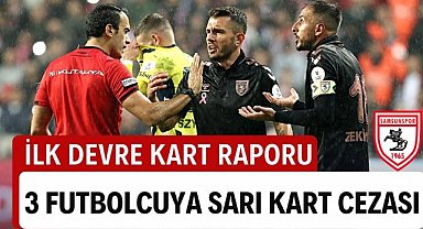 Samsunspor'da 3 futbolcu cezalı duruma düştü