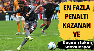 Samsunspor en fazla penaltı kazanan takım oldu! Sadece Galatasaray'a gol atabildi