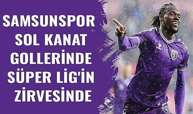Samsunspor sol kanat gollerinde Süper Lig'in zirvesinde