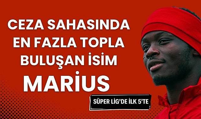 Samsunspor'un golcüsü Marius Mouandilmadji ceza sahasında en fazla topla buluşan isim oldu