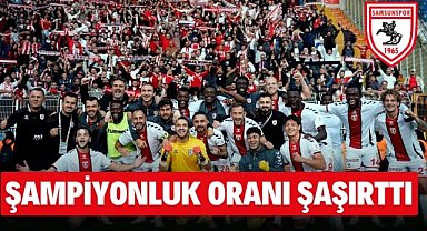 Samsunspor'un şampiyonluk oranı değişti