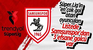 Süper Lig'in en çok gol atan oyuncuları: Listede Samsunspor'dan 3 efsane golcü var!