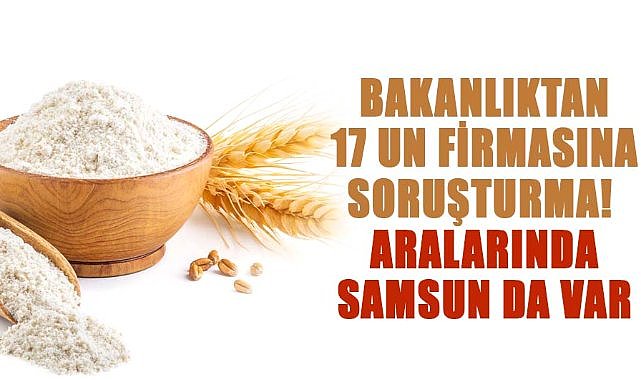 Ticaret Bakanlığı haksız fiyat artışı yapan 17 un firmasına soruşturma! Aralarında Samsun da var