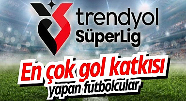 Trendyol Süper Lig 2024-2025 sezonunda 16. hafta sonunda en çok gol katkısı yapan oyuncular