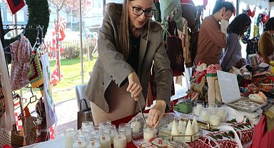 Ukraynalı Liudmyla Shymko, Samsun'da umut mumu üretiyor