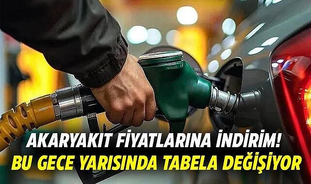Akaryakıt fiyatlarına indirim! Bu gece yarısında tabela değişiyor