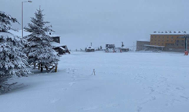 Akdağ Kayak Merkezi karla kaplandı
