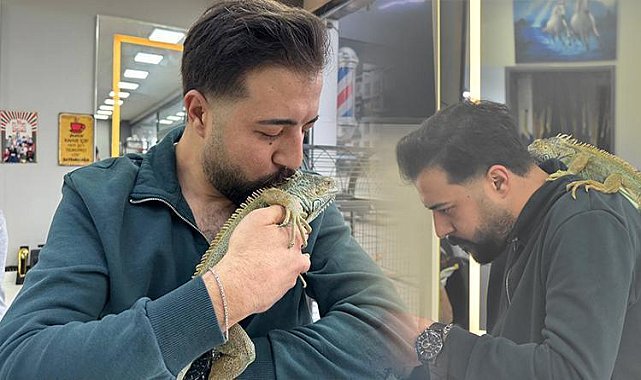 Berberin beslediği hayvan görenleri şaşkına çeviriyor