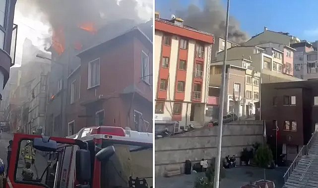 Beyoğlu’nda 3 katlı binada korkutan yangın