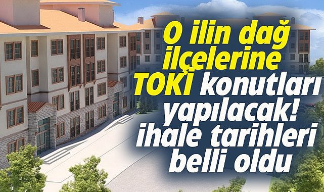 Bursa'nın dağ ilçelerine TOKİ konutları yapılacak