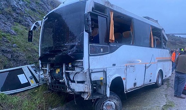 İşçi servisi devrildi! 25 yaralı