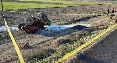 Kontrolden çıkan traktör can aldı