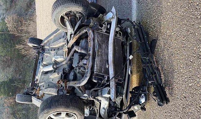 Kontrolden çıktı, metrelerce savruldu!