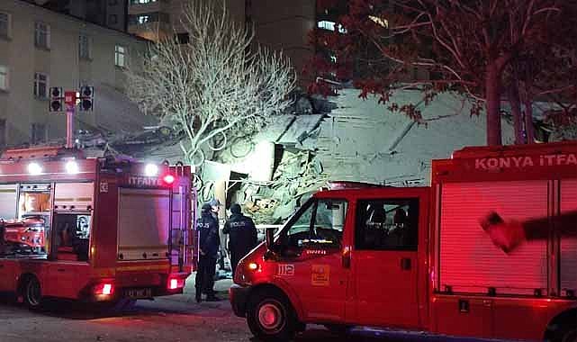 Konya’da 4 katlı bina çöktü! Enkaz altında kalanlar var