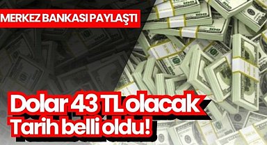 Merkez Bankası yayımladı! Doların 43 TL olacağı tarih belli oldu