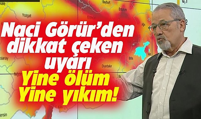 Naci Görür 'den deprem uyarısı