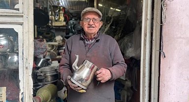 Samsun'da 39 yıldır çaydanlık tamir ediyor 