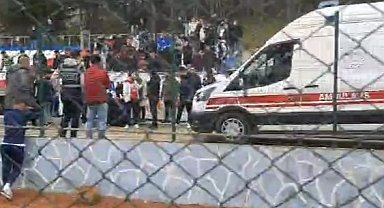 Samsun'da amatör maçta taraftarlar birbirine girdi