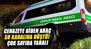 Samsun'da cenazeye giden araç su kanalına düştü! Çok sayıda yaralı
