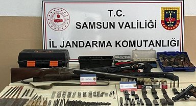 Samsun'da iş yeri baskınında kaçak silah imalathanesi çıktı