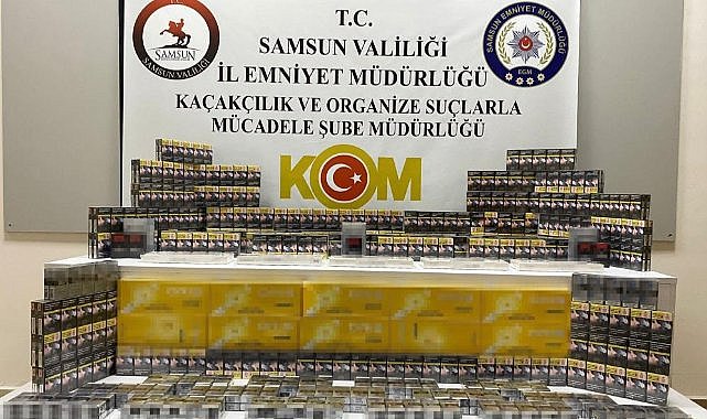 Samsun'da kaçak sigara ele geçirildi