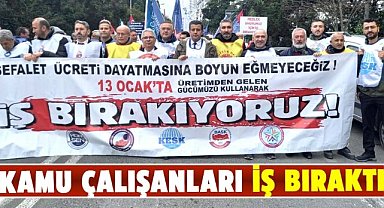 Samsun'da kamu çalışanları iş bıraktı
