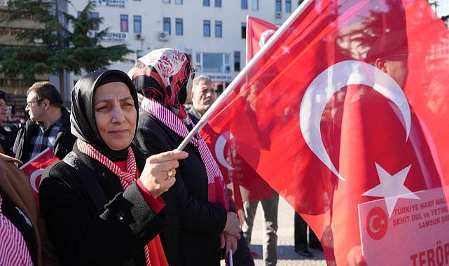 Samsun'da şehit aileleri teröre karşı tek yürek oldu