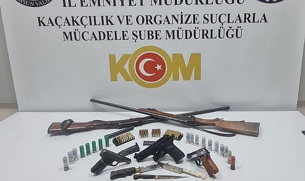 Samsun'da silah operasyonu