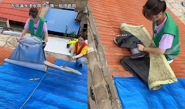 ABD geriliminde Çinlilerin çatılarını mavi brandayla savunma iddiası! Lazer ışınından korunma taktiği mi?