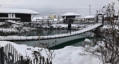 Ambarköy Açık Hava Müzesi'nde kar manzaraları