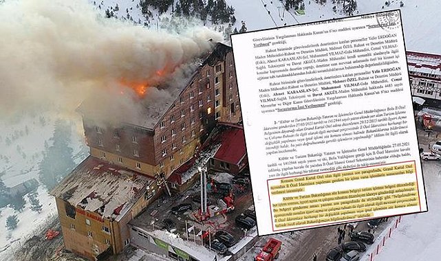 Bolu'daki Grand Kartal Otel yangınında yeni gelişme! Rapor ortaya çıktı