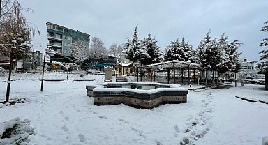 Kavak'ta kar yağışı etkili oldu