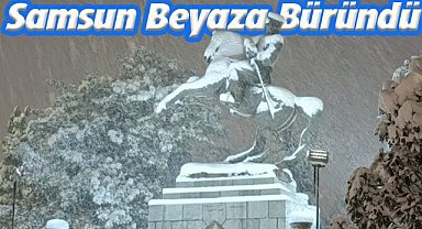 Samsun beyaz örtü ile kaplandı! Ortaya kartpostallık manzaralar çıktı
