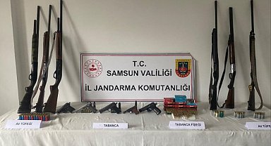 Samsun'da büyük silah operasyonu: 5 tabanca ve 6 av tüfeği ele geçirildi!