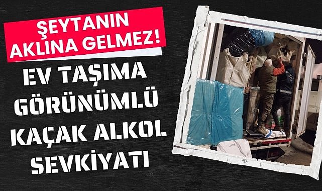 Samsun'da ev taşıma görünümlü kaçak alkol sevkiyatı