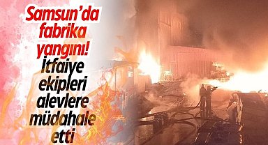 Samsun'da fabrika yangını! İtfaiye ekipleri alevlere müdahale etti