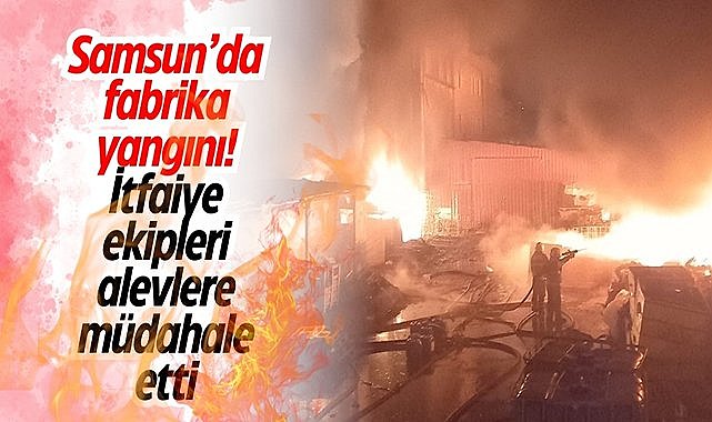 Samsun'da fabrika yangını! İtfaiye ekipleri alevlere müdahale etti