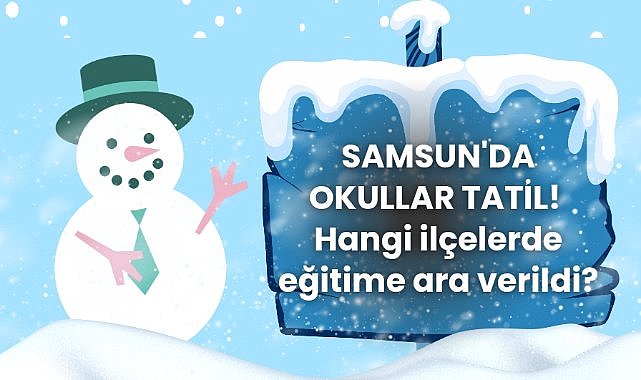 Samsun'da hangi ilçelerde eğitime ara verildi?