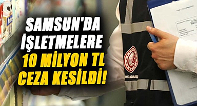 Samsun'da işletmelere 10 milyon TL ceza kesildi!