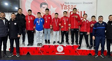 Samsun'da Kavaklı minik güreşçiler Karadeniz Bölgesi’nde yarışacak