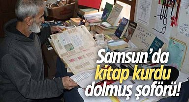 Samsun’da kitap kurdu dolmuş şoförü!
