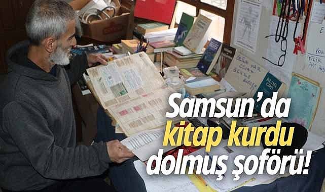 Samsun’da kitap kurdu dolmuş şoförü!
