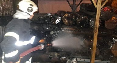 Samsun’da konteyner yandı 