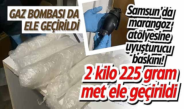 Samsun’da marangoz atölyesine uyuşturucu baskını! 2 kilo 225 gram met ele geçirildi
